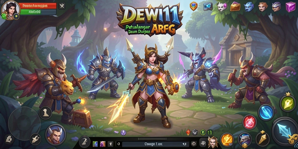 Tampilan dinamis gameplay DEWI11 dalam aksi pertempuran ARPG.
