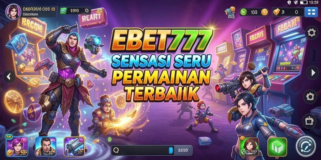 Tampilan gameplay dari EBET777 yang penuh warna dan dinamis.