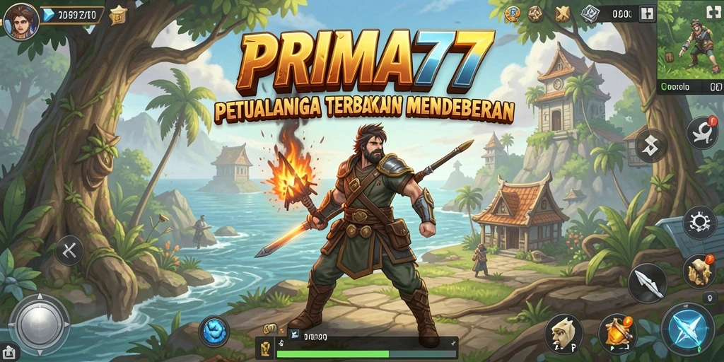 Tangkapan layar PRIMA77 menampilkan pemandangan luas dalam permainan Open World.
